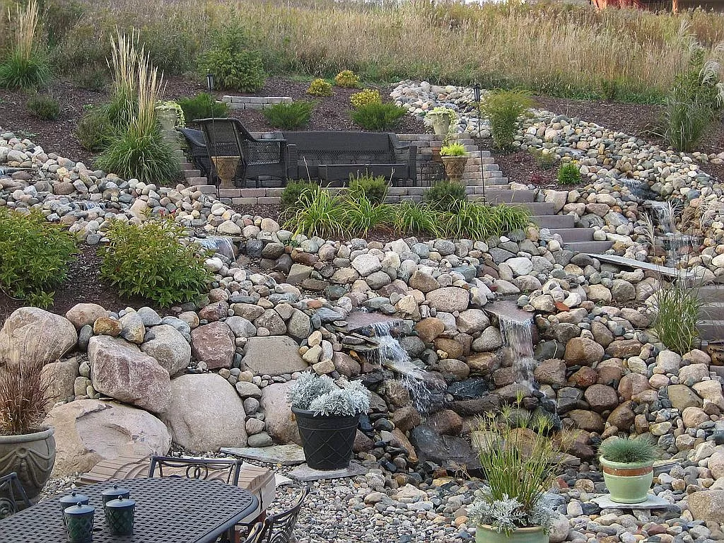 Chaska custom waterfall