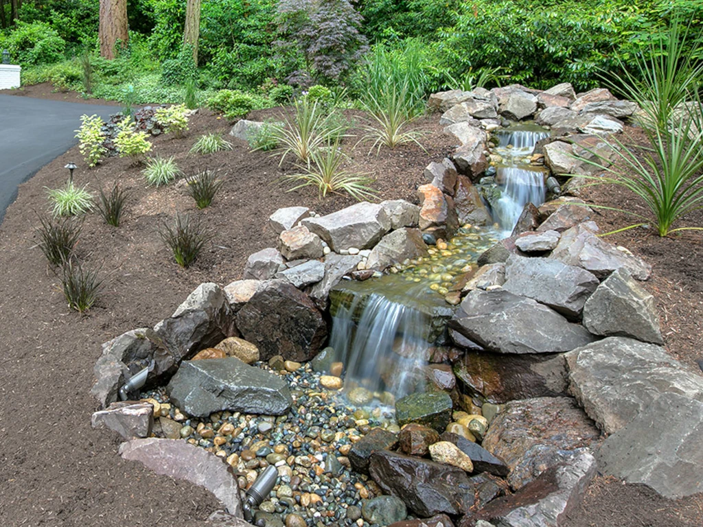 Enanai stone path and plant design