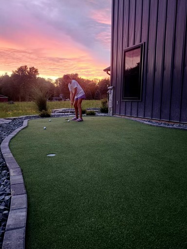 South Milford putting green at dusk